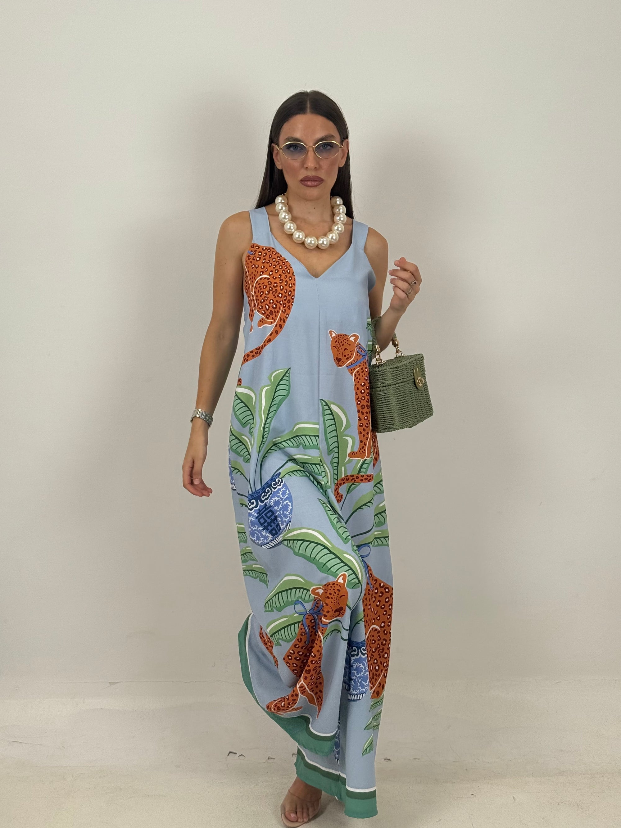 Tuta leopardo - tuta intera fresca e comoda con stampa - collezione pareo