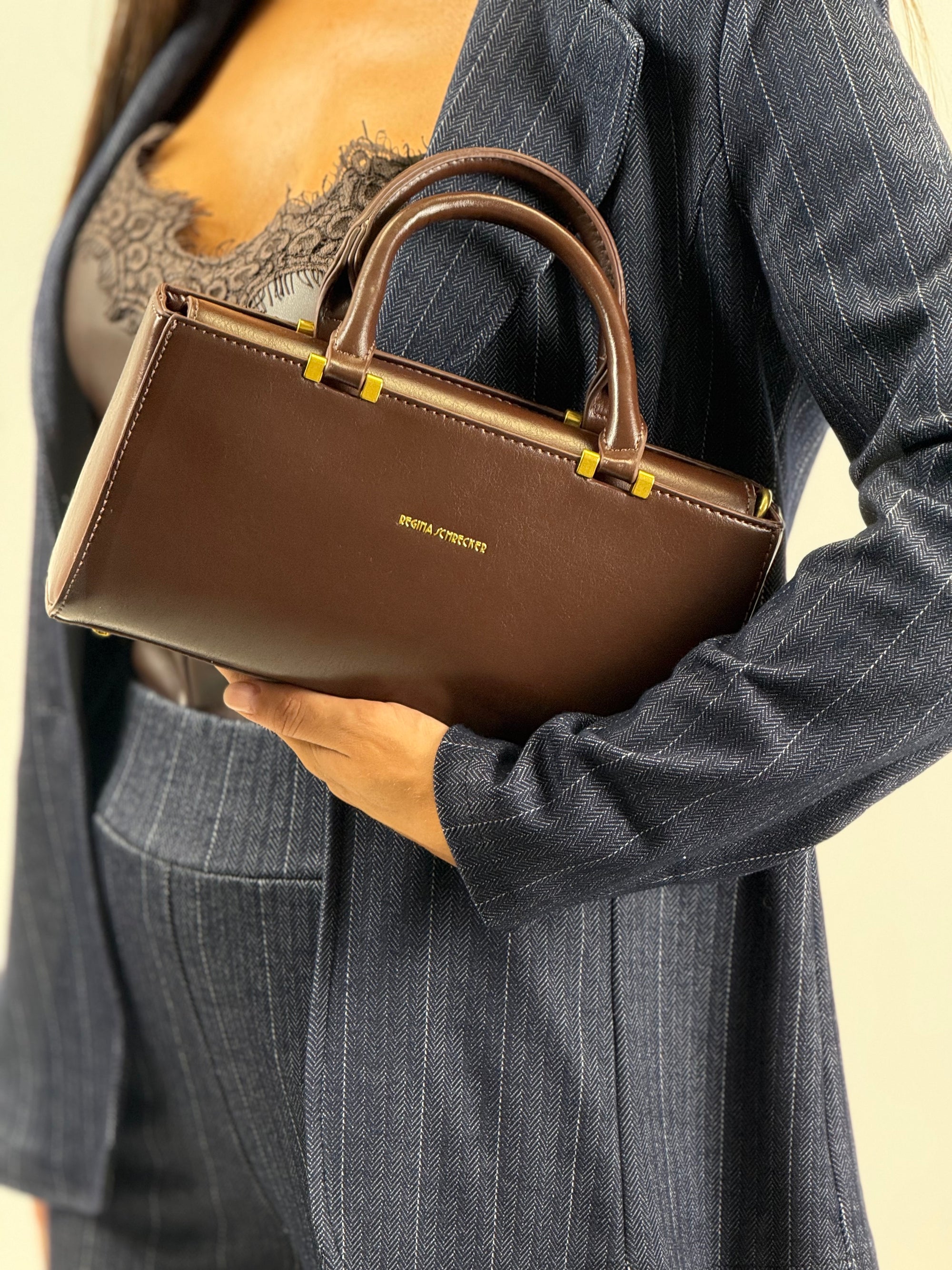 Borsa baguette - marrone ecopelle