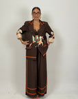Tailleur HELLY - giacca e pantalone a fantasia - fantasia cavalli con rigo a contrasto - TOP QUALITY