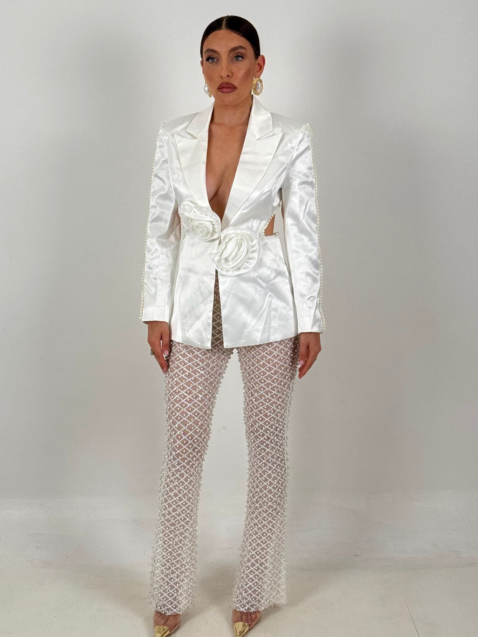 Tailleur LORELLA - LUXURY COLLECTION tailleur pantalone con perle e giacca effetto seta