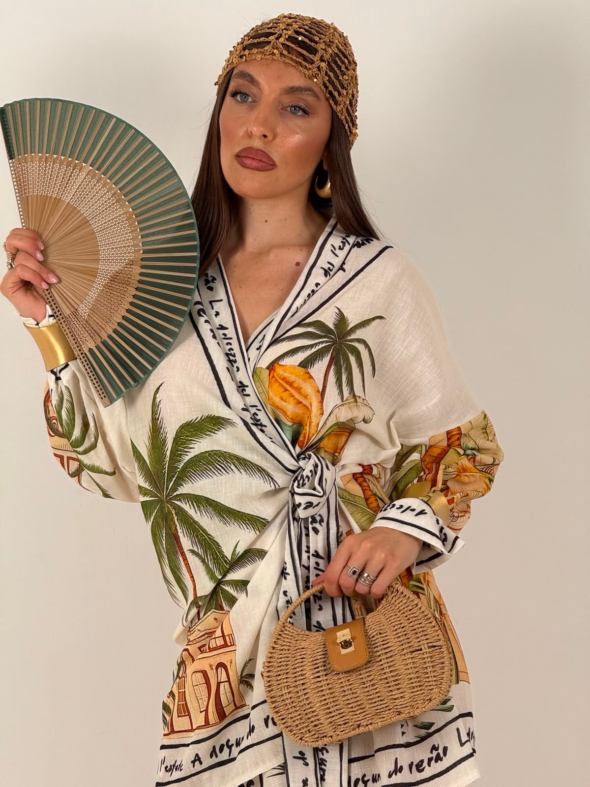 Abito KIM - abito corto kimono a fantasia