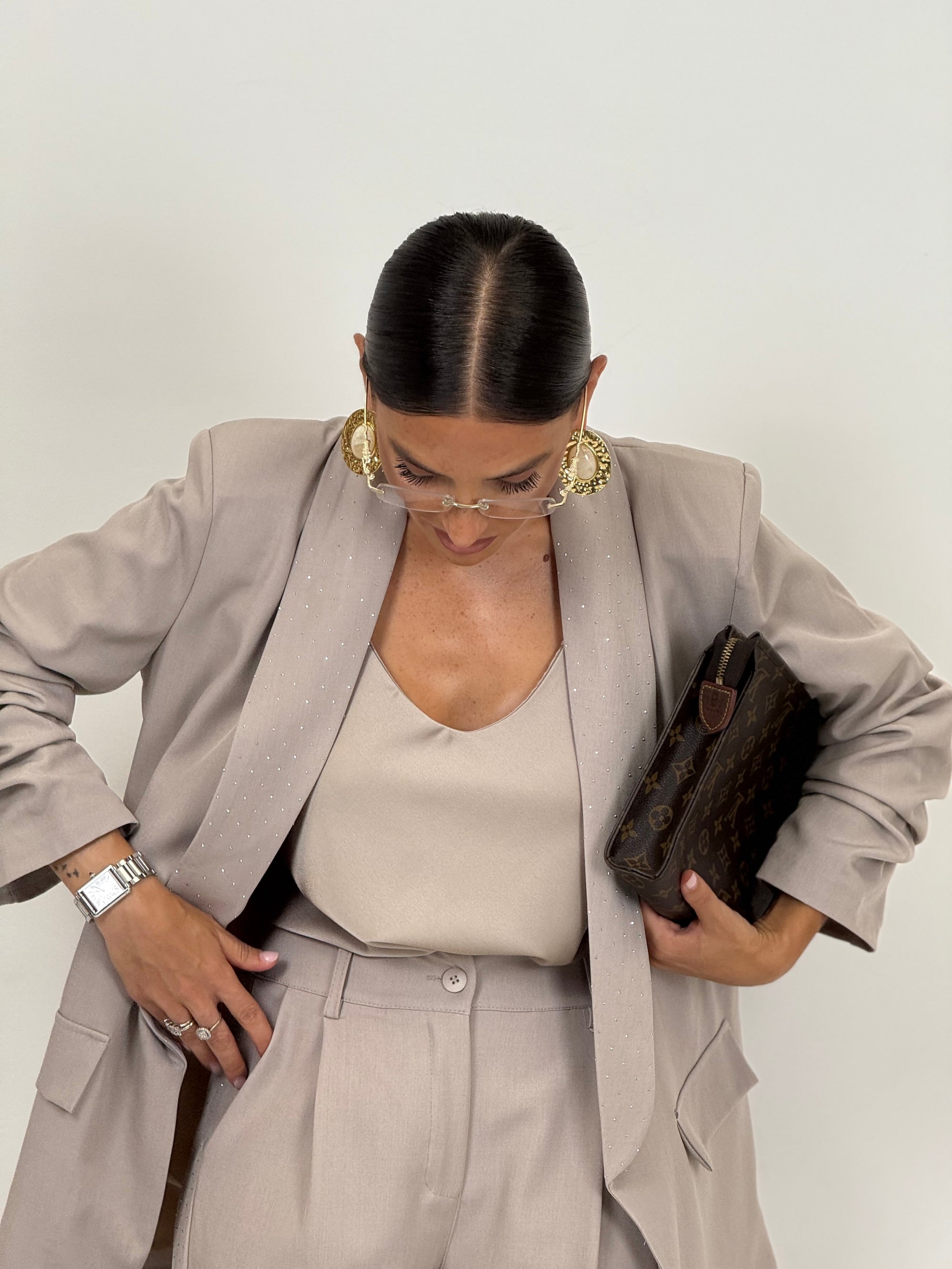 Tailleur DIAMOND - Giacca modello blazer e Pantaloni palazzo - top quality