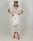 Abito AMBER - abito longuette in pizzo - tessuto elastico - COLLEZIONE CHIC