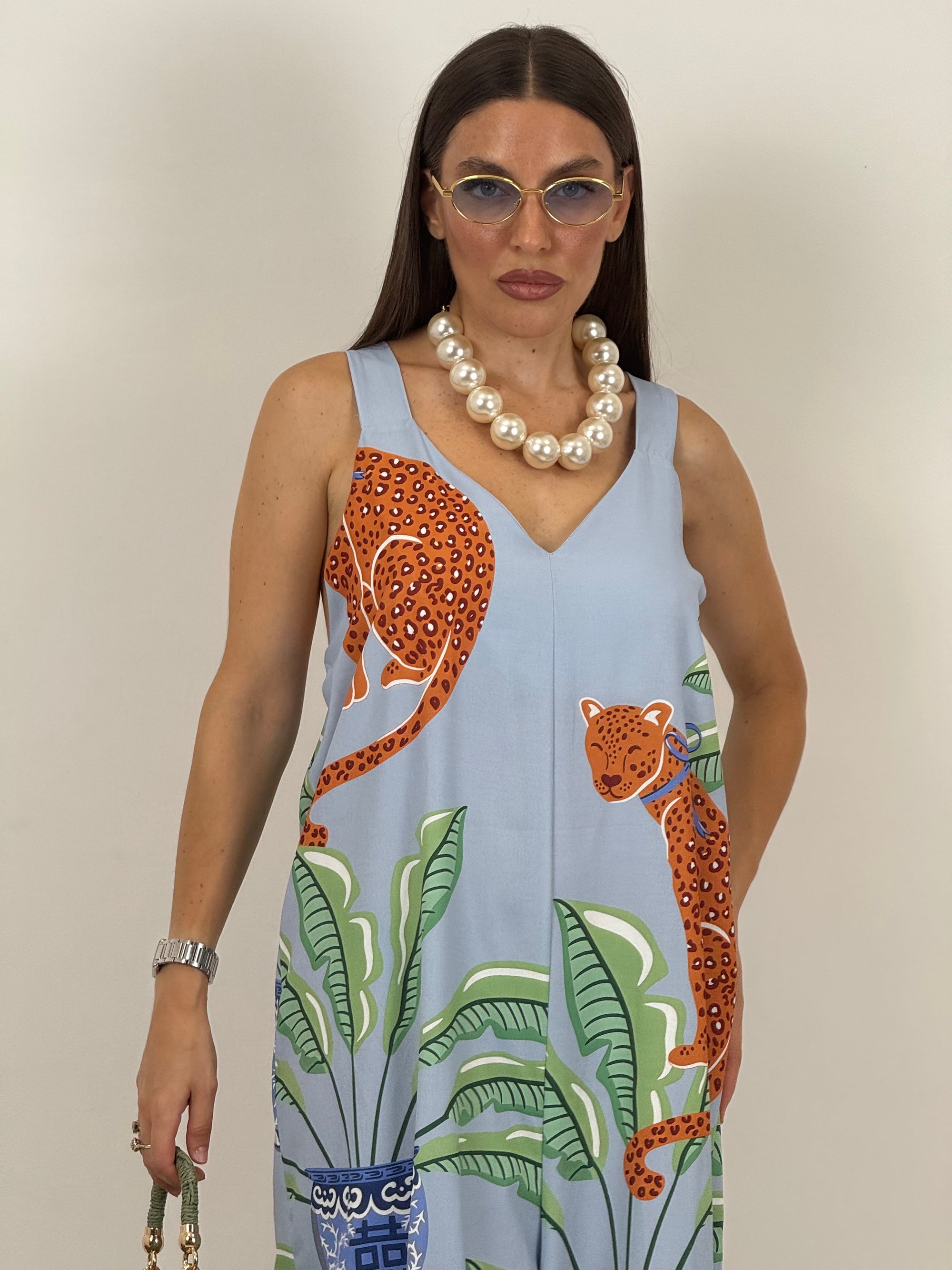 Tuta leopardo - tuta intera fresca e comoda con stampa - collezione pareo