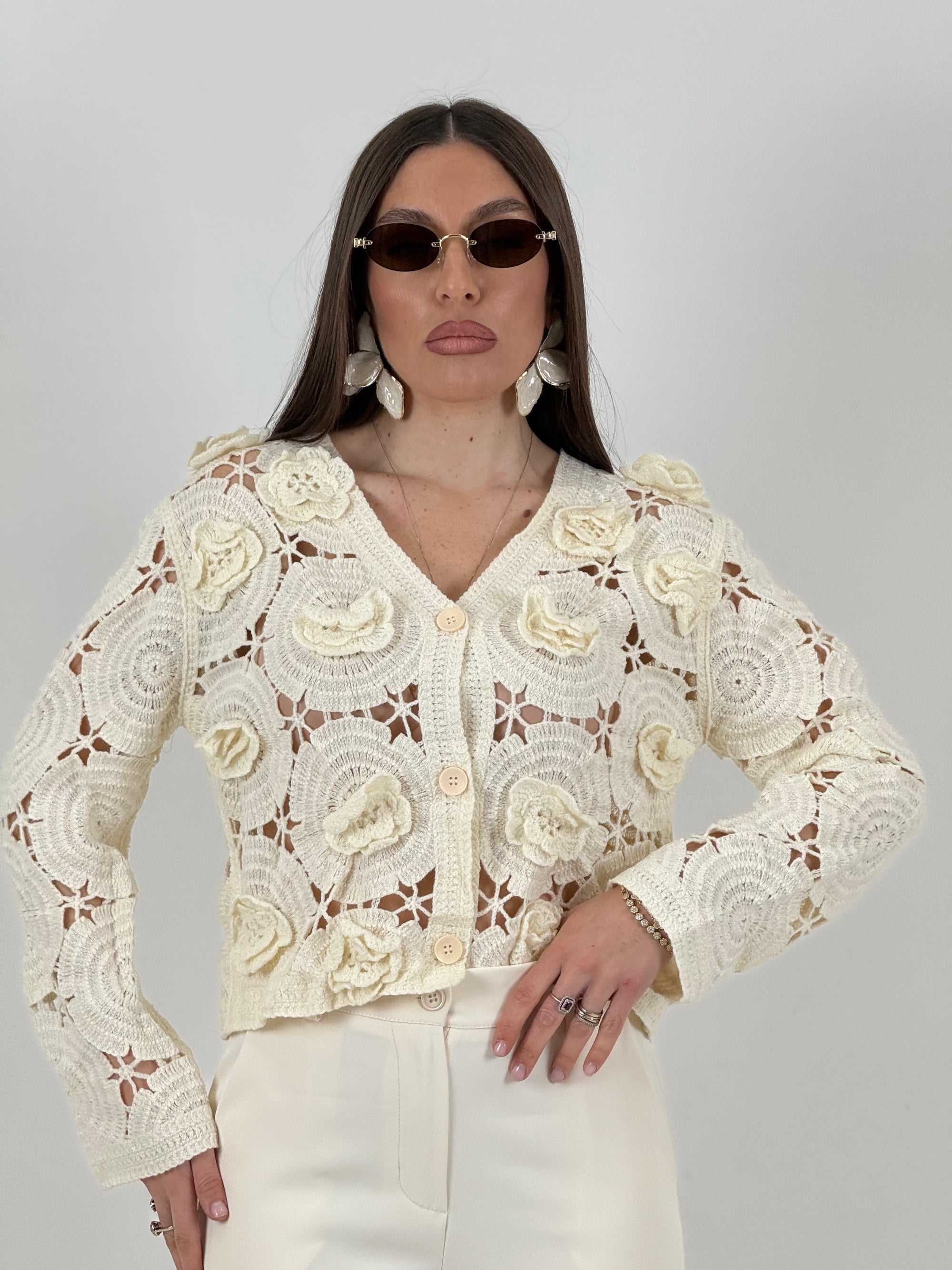 Blusa JULES - blusa con fiori in 3D
