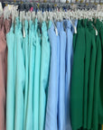 SALDO Tailleur Asia -  Completo tre pezzi - giacca pantalone e top - giacca con rouche e pantalone palazzo