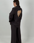 Tailleur CUORE - tailleur modello over con cuore in Swarovski sulla giacca