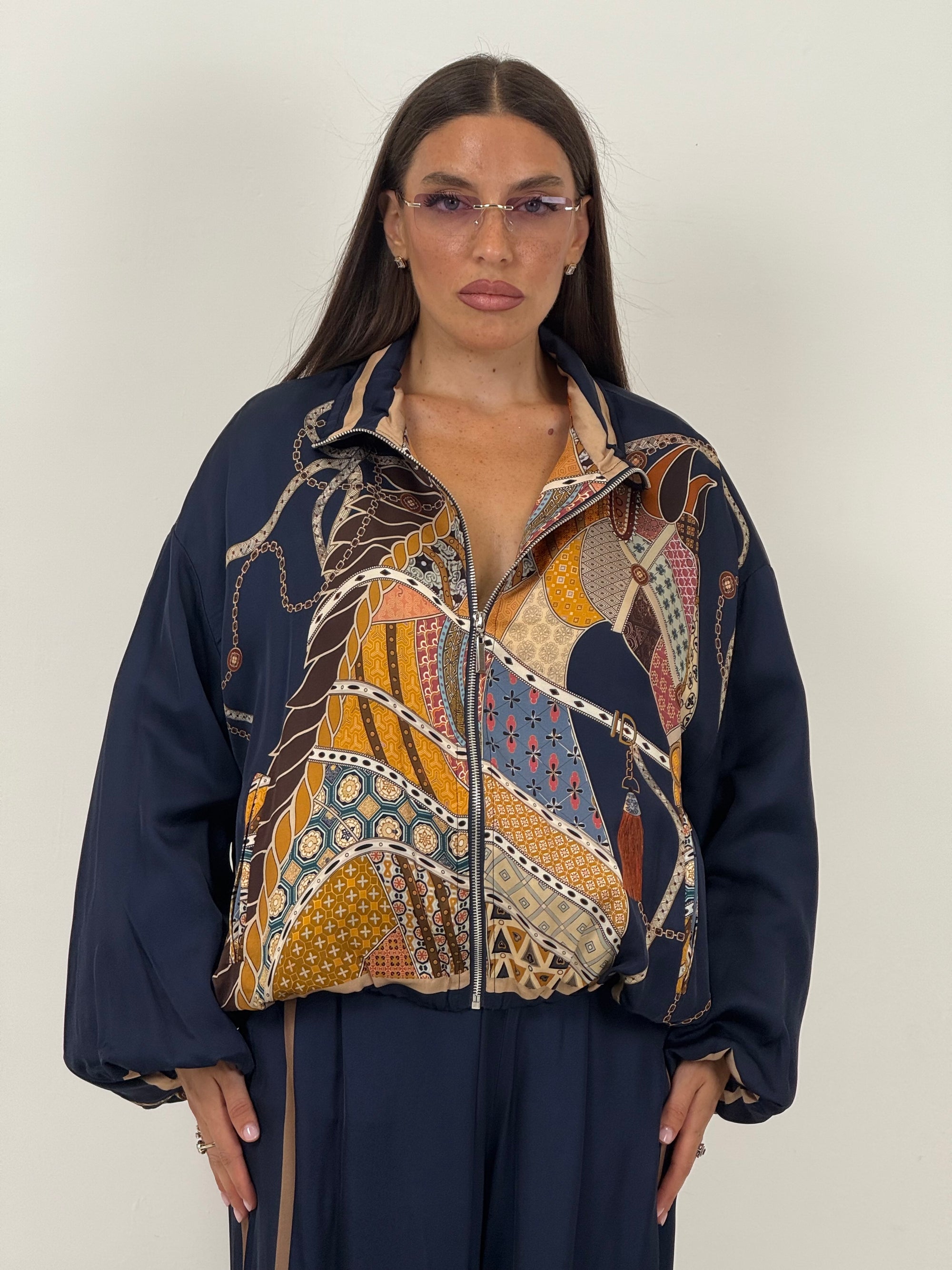 Cordset HERMOS - felpa e pantalone palazzo a fantasia