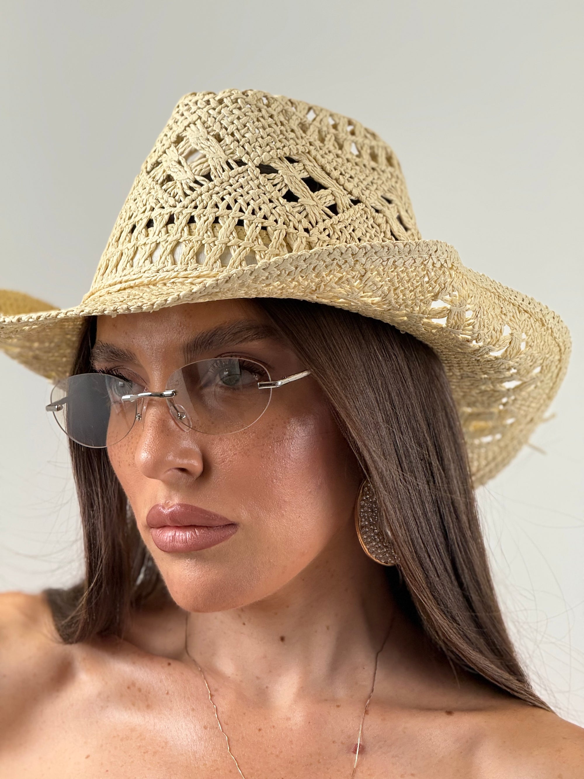 Cappello paglia cow