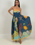 Abito ALTA MAREA - abito fantasia marina con conchiglie e coralli - collezione chic
