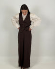 Tailleur LORETTA - Completo gilet e pantalone palazzo