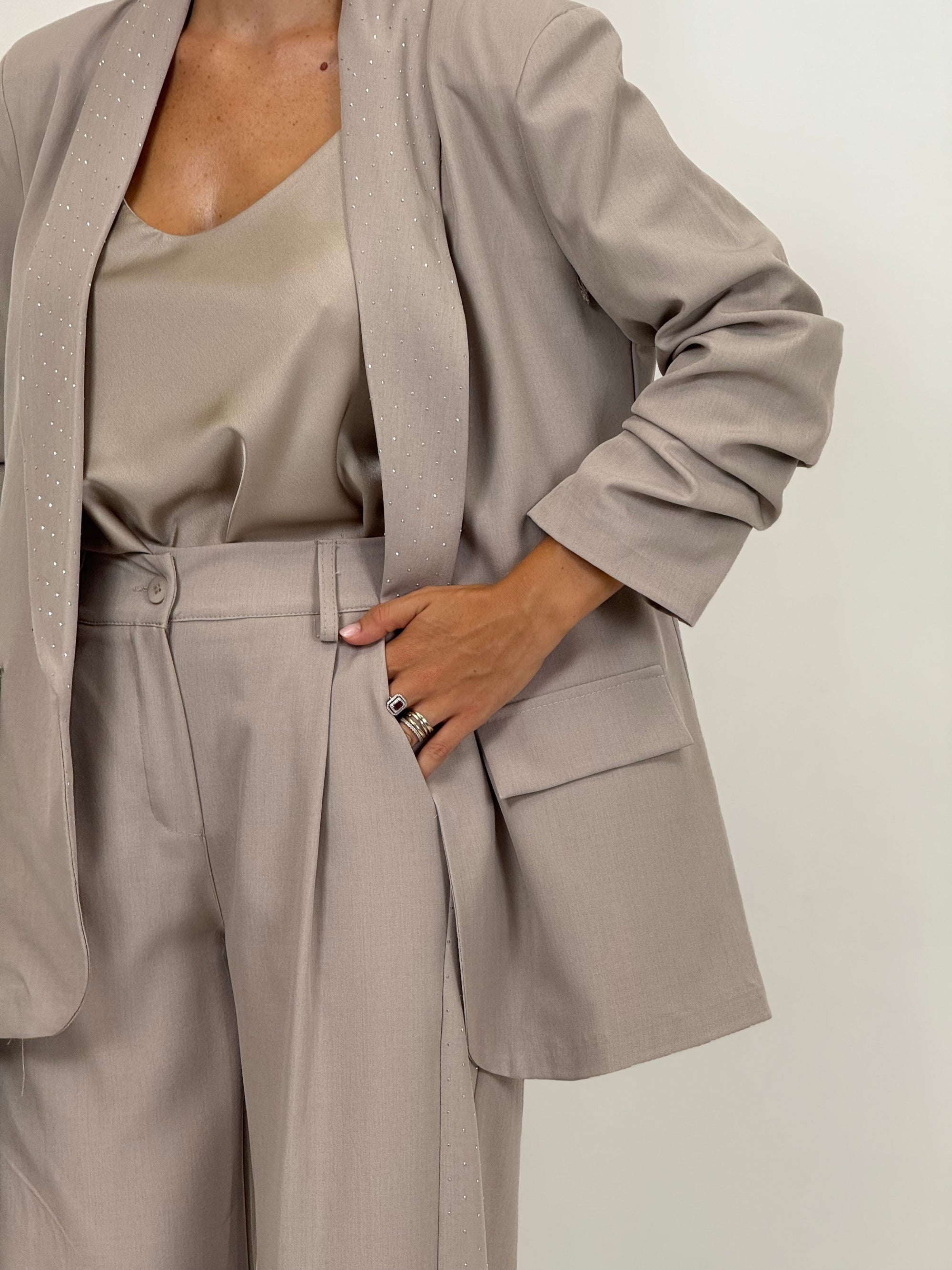 Tailleur DIAMOND - Giacca modello blazer e Pantaloni palazzo - top quality