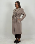Trench sartoria - cappotto lungo in panno con collo arrotondato