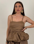 Cordset ZADA - top con finale a palloncino e pantaloni ballon
