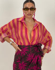 Gonna pareo palme brown