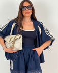 Completo Rosa - completo composto da felpa e pantaloncino con pizzo sul finale LUMINA