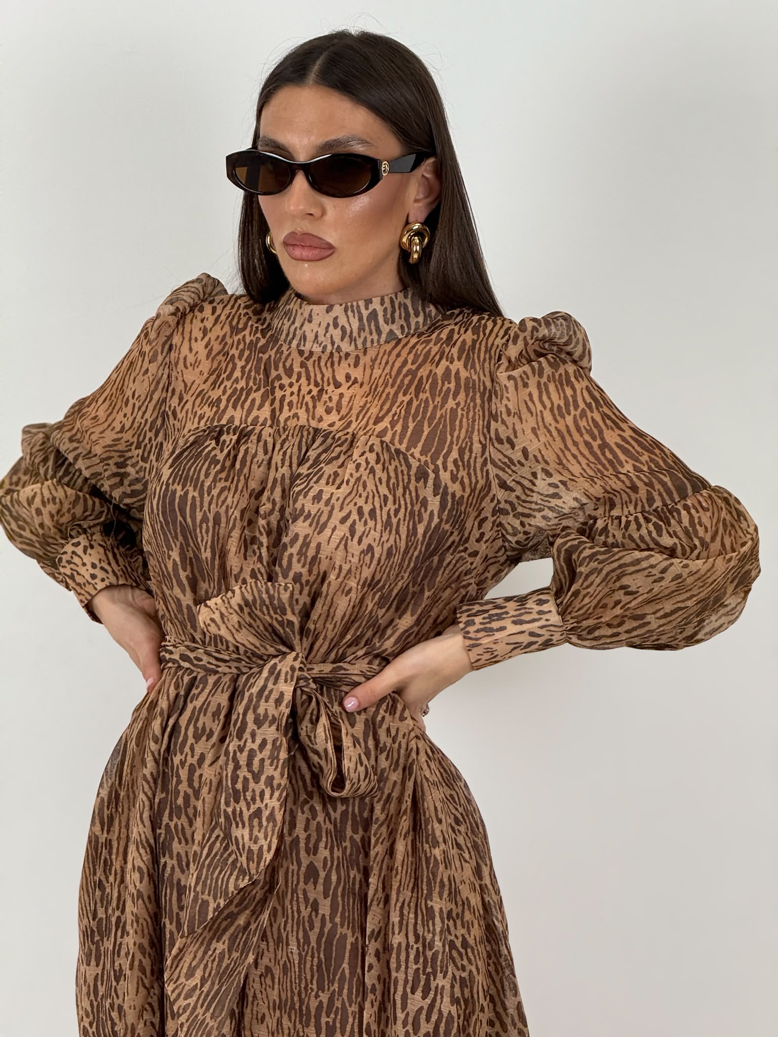 Abito LEOPARD - abito lungo fantasia leopardata COLLEZIONE CHIC