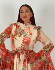 Abito VOLANT - abito lungo con manica e finale della gonna con rouche COLLEZIONE CHIC