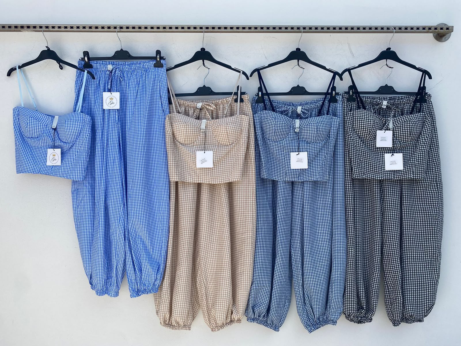 CORDSET PIC NIC - completo composto da top e pantalone a quadri