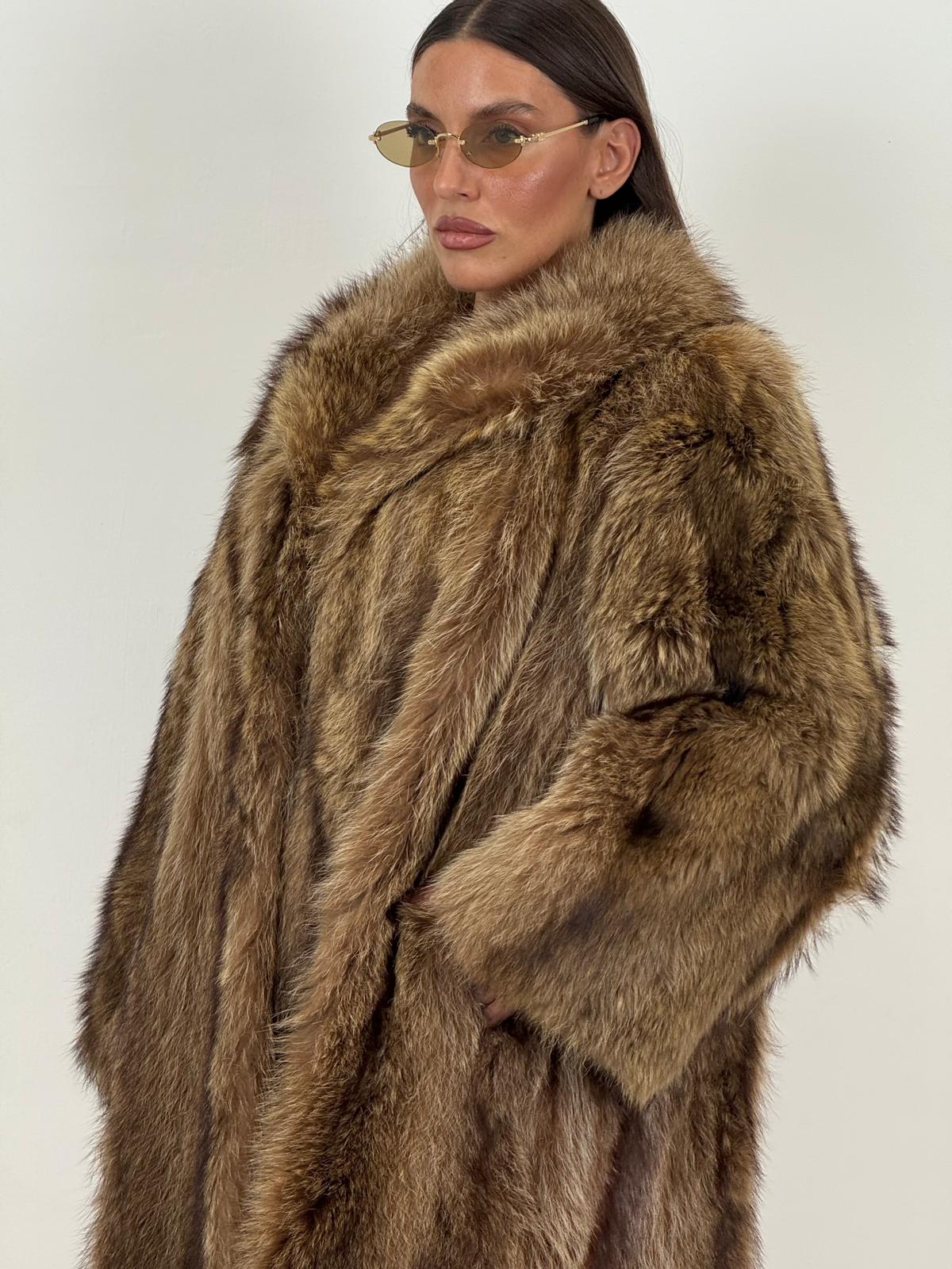 Pelliccia in Marmotta N44 - cappotto misura media in marmotta