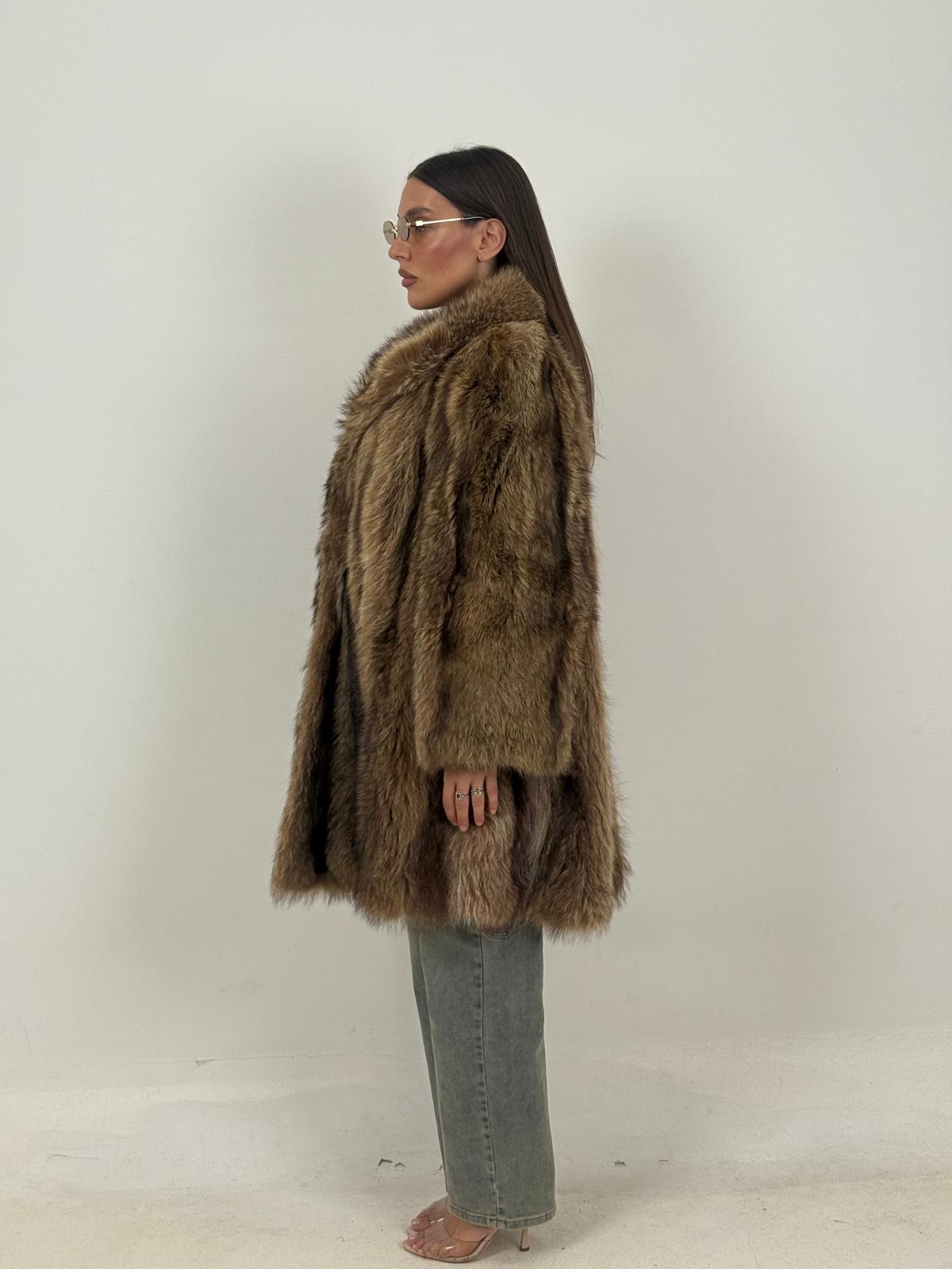 Pelliccia in Marmotta N44 - cappotto misura media in marmotta