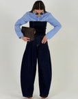 Cordset COLETTE - Completo in jeans top effetto Bustino e pantalone Ballon