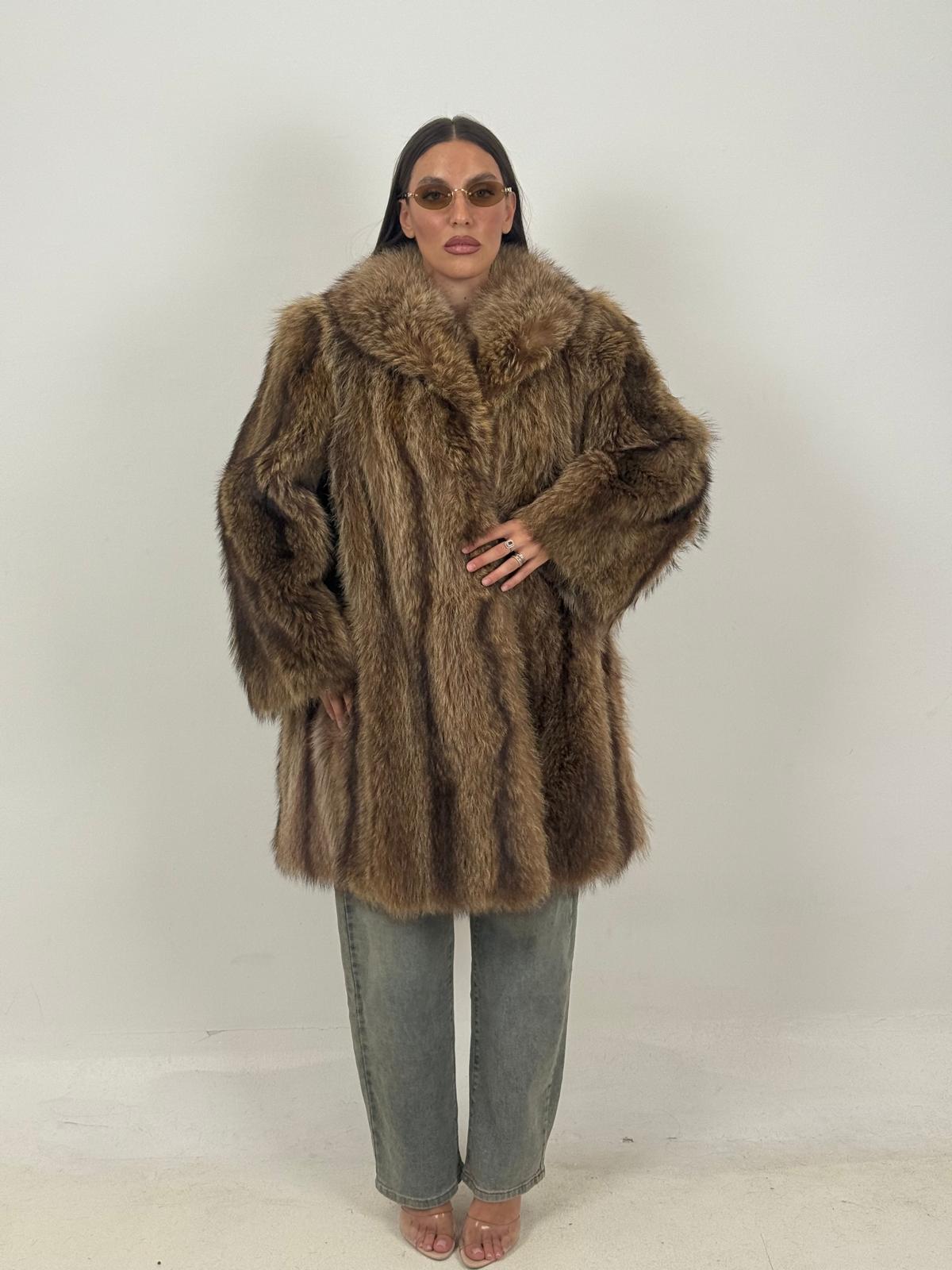 Pelliccia in Marmotta N44 - cappotto misura media in marmotta