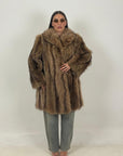 Pelliccia in Marmotta N44 - cappotto misura media in marmotta