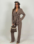 Tailleur FANNY - Completo giacca con cintura e pantalone