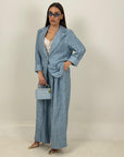 Tailleur CHIARA - Completo effetto lino con giacca monopetto e pantalone