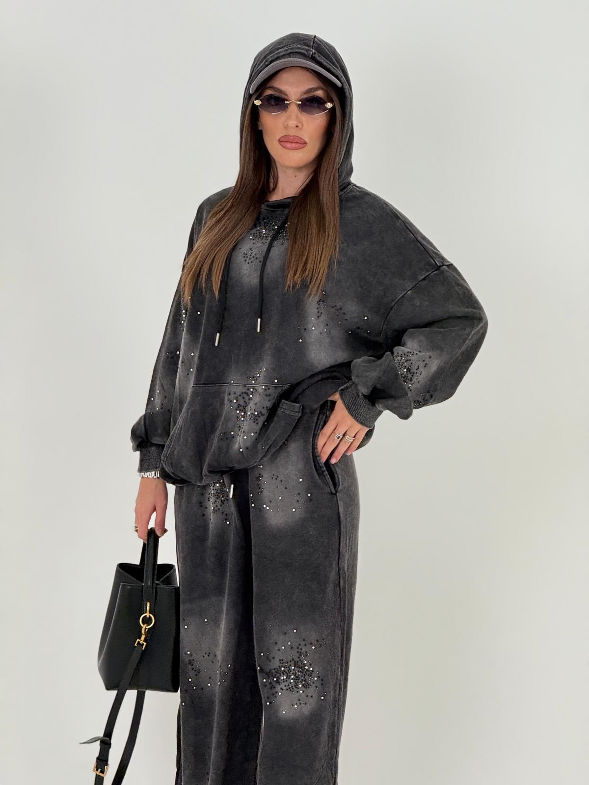 Tuta BLACK - COMPLETO FELPA E PANTALONE