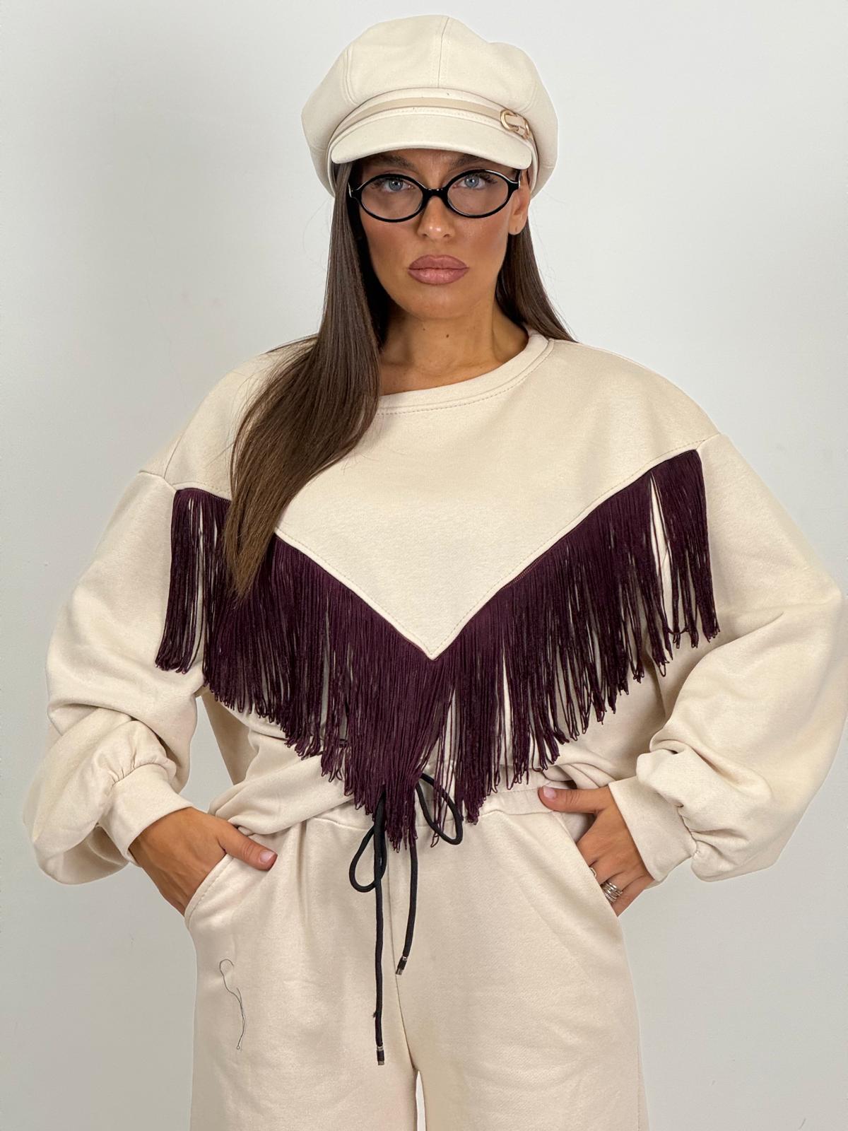 Tuta VALLIKA - Completo felpa con frange e pantalone