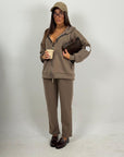 Tuta CHIARA - Completo felpa con zip e pantalone