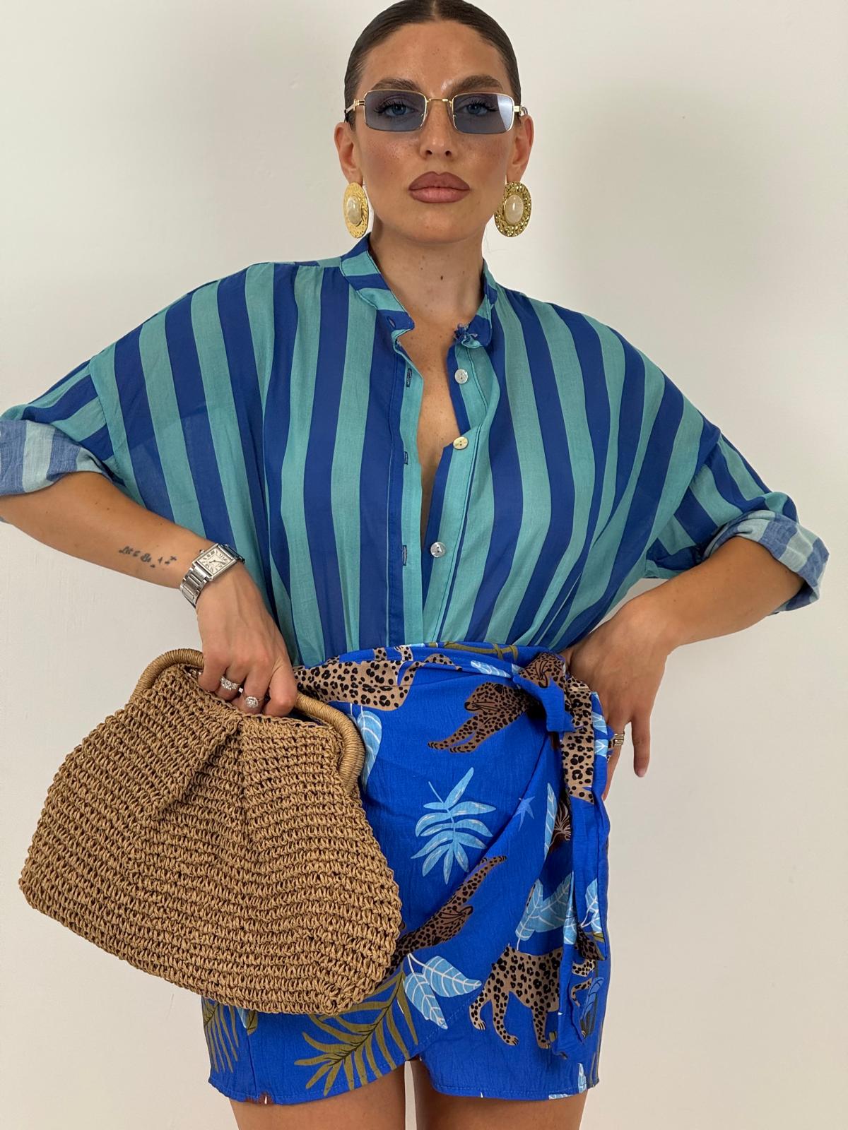 Camicia a righe BLU&amp;CELESTE