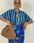 Camicia a righe BLU&CELESTE