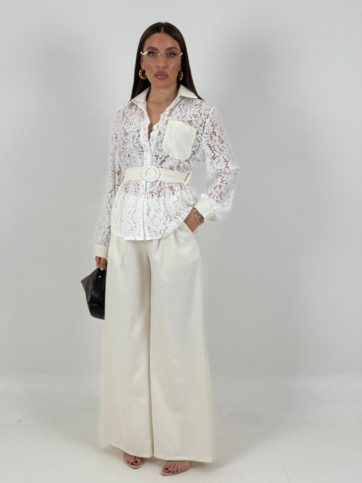 Cordset LOKA - Completo camicia in pizzo e pantalone