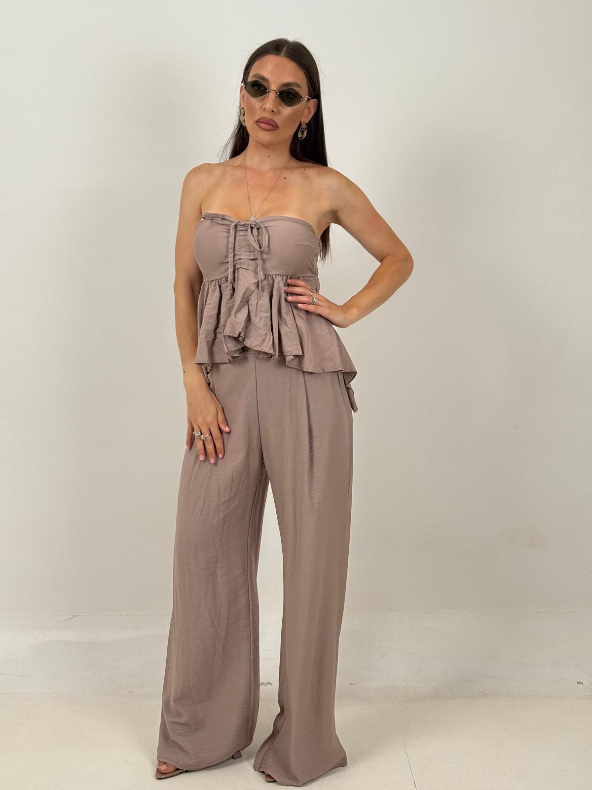 Cordset RUBY - Completo top a fascia e Pantalone low cost