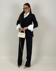 Tailleur Swami - Tailleur sartoriale tre pezzi top giacca e pantalone gessato