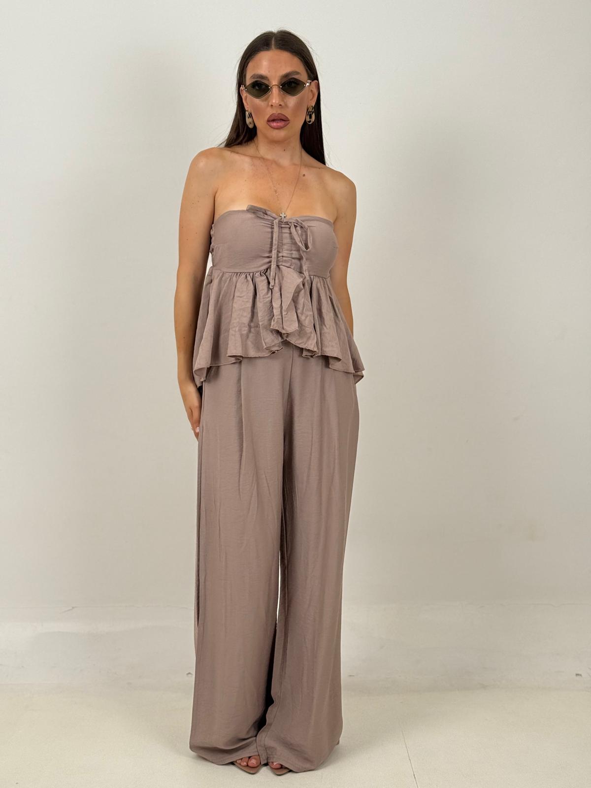 Cordset RUBY - Completo top a fascia e Pantalone low cost