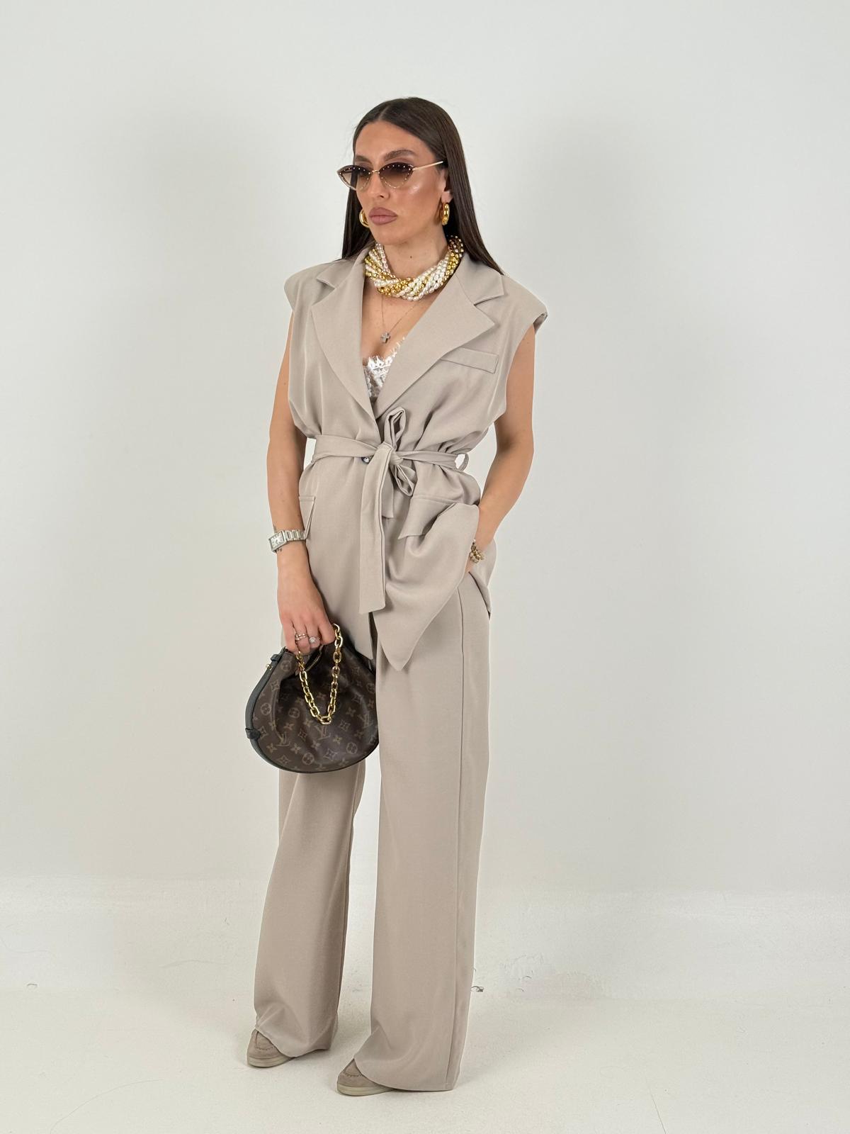 SALDO Tailleur DALILA - Completo gilet con cintura e pantalone