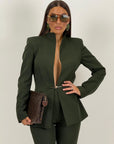Tailleur DEBBY - tailleur sartoriale giacca bottone unico e pantalone