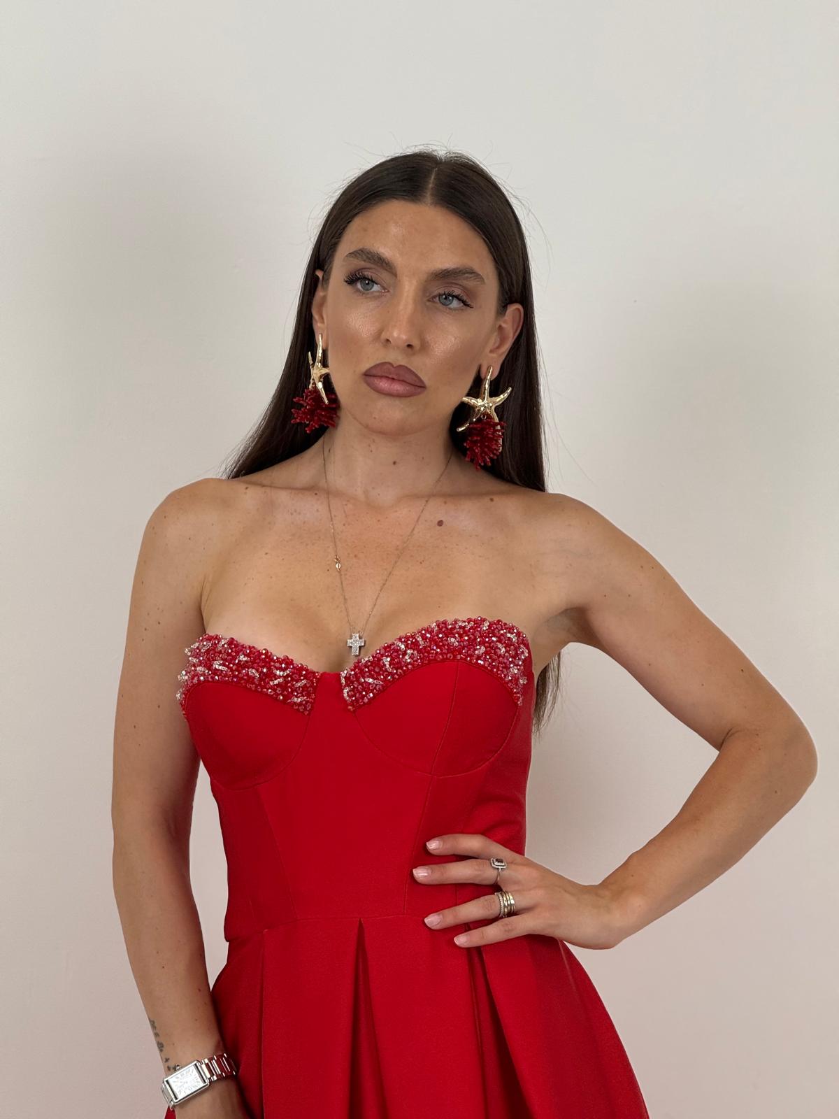 Abito SAMU - ABITO LUNGO SCOLLO A CUORE