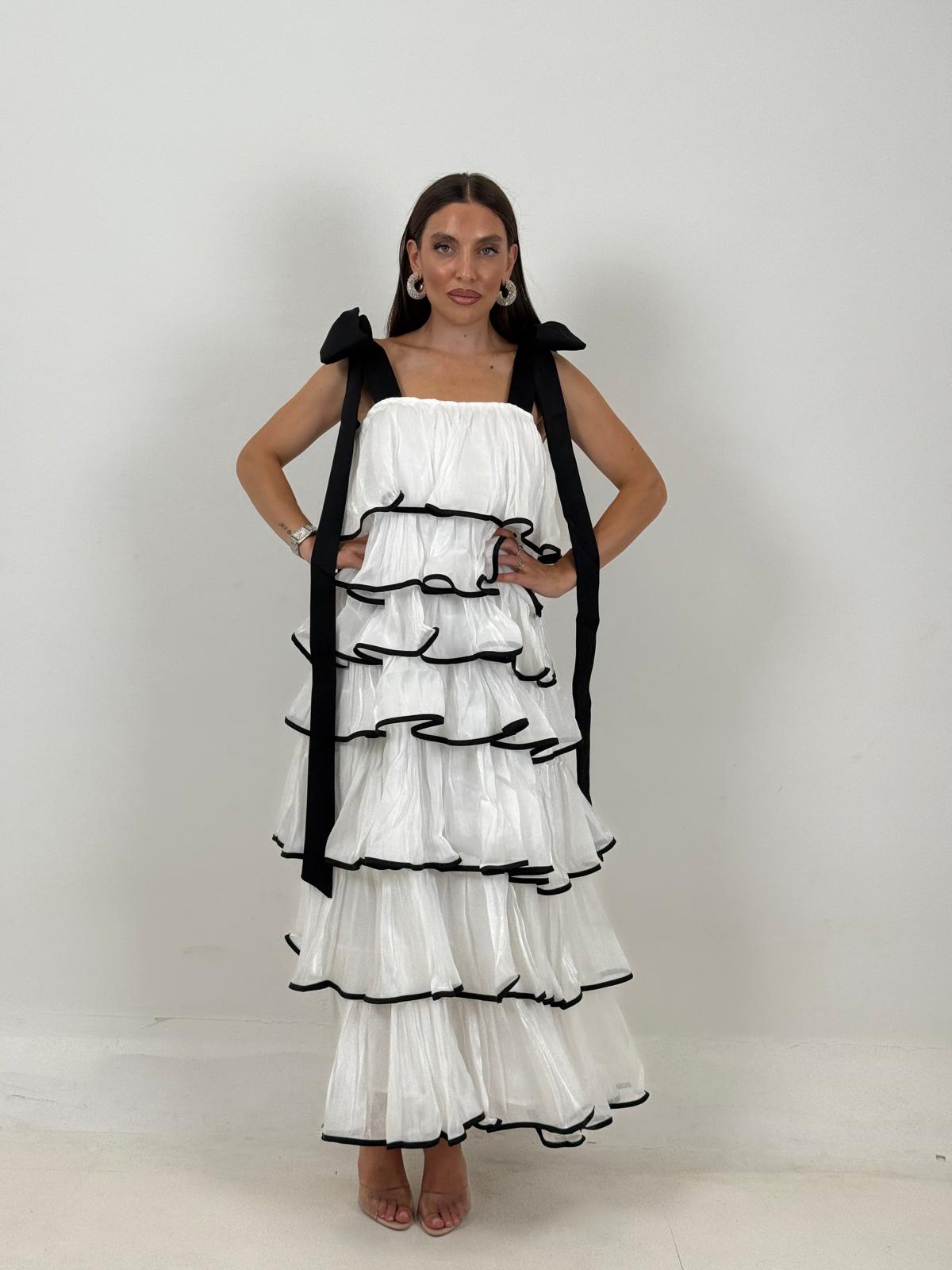 Abito HANNORA - Abito lungo con rouche - COLLEZIONE CHIC