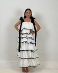 Abito HANNORA - Abito lungo con rouche - COLLEZIONE CHIC