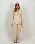 Tailleur DORA - Completo giacca con cintura laterale e pantalone