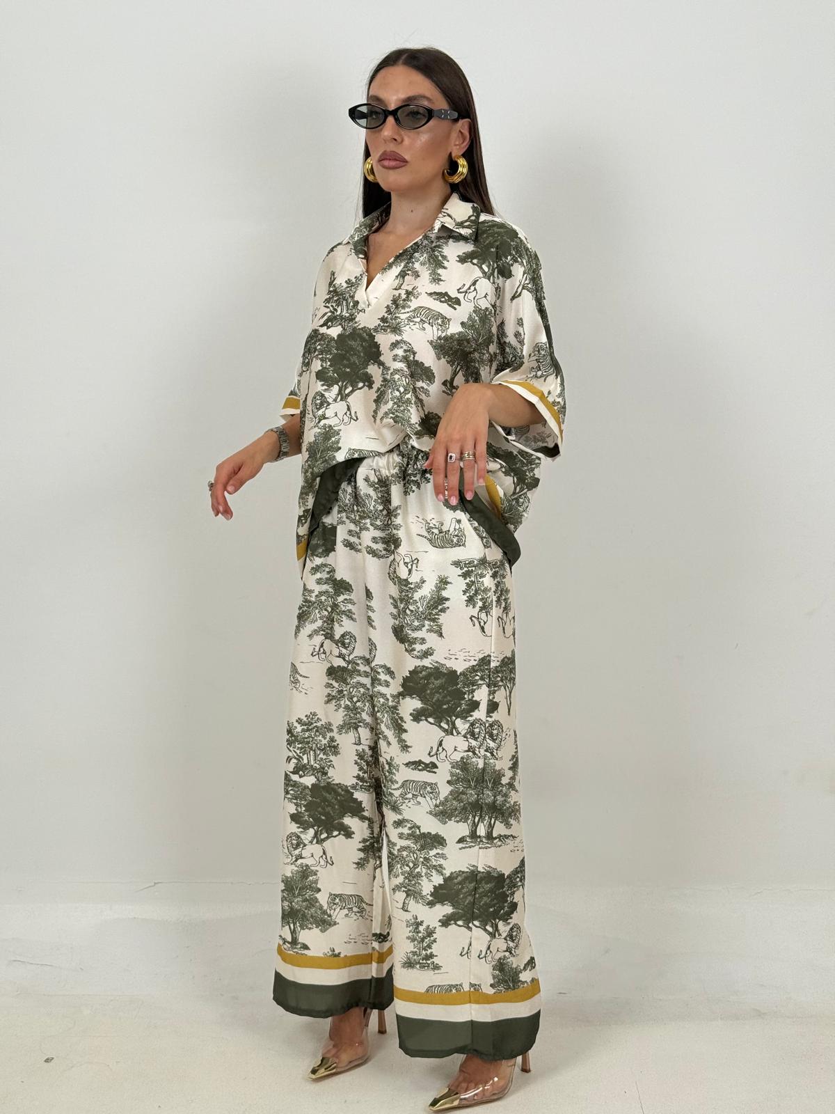 Cordset EKIN - Completo blusa e pantalone a fantasia