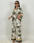 Cordset EKIN - Completo blusa e pantalone a fantasia