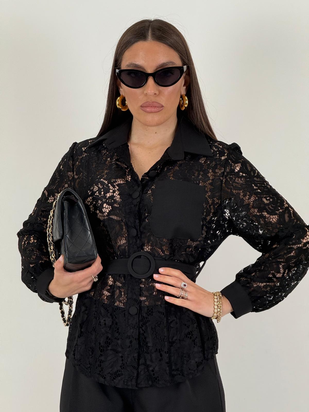 Cordset LOKA - Completo camicia in pizzo e pantalone