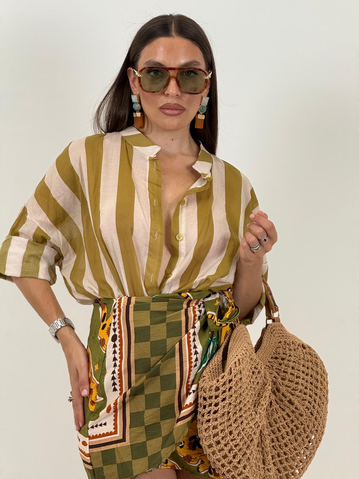 Camicia a righe VERDE&amp;CIPRIA
