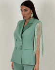 Tailleur MOIRA - Tailleur sartoriale giacca con frange e pantalone